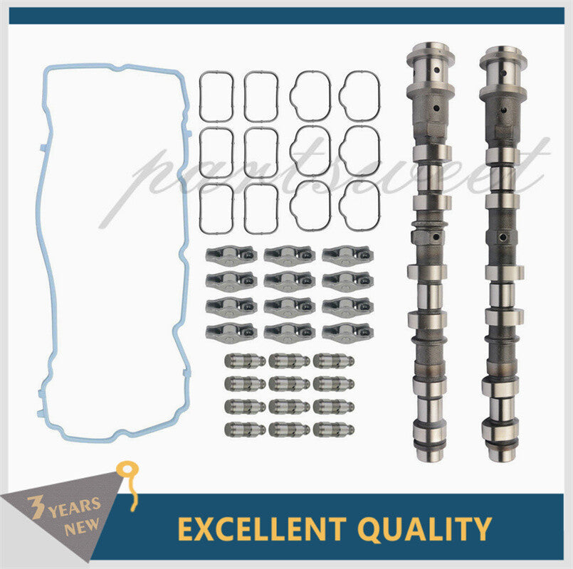 Left Intake Exhuast Camshafts Rockers Lifters Fits 11-17 for Dodge for Jeep for Ram 3.6L V6