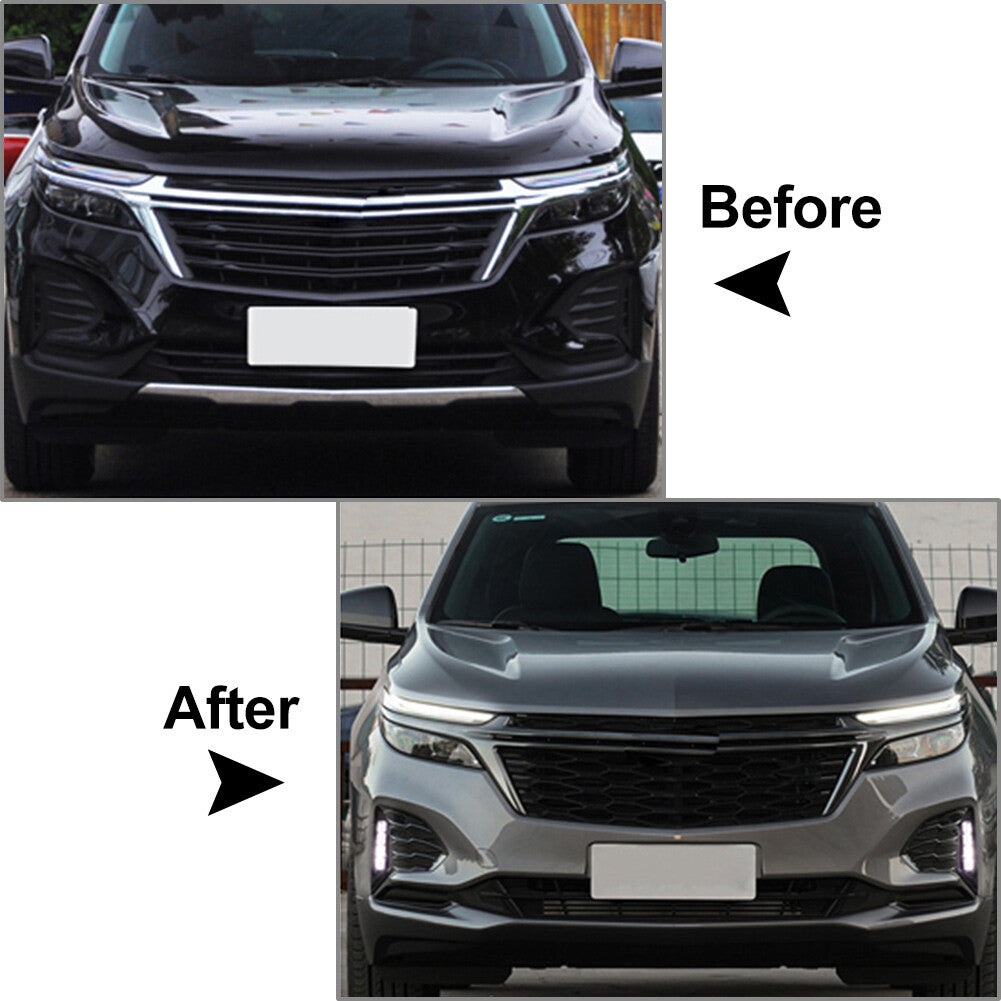 DRL LED Daytime Running Light Bumper Fog Lamp for Chevrolet Equinox 2021-2023