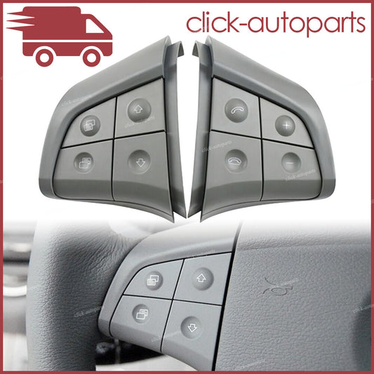 2X Steering Wheel Control Switch 4 Button Gray for Mercedes-Benz W164 W251 W245