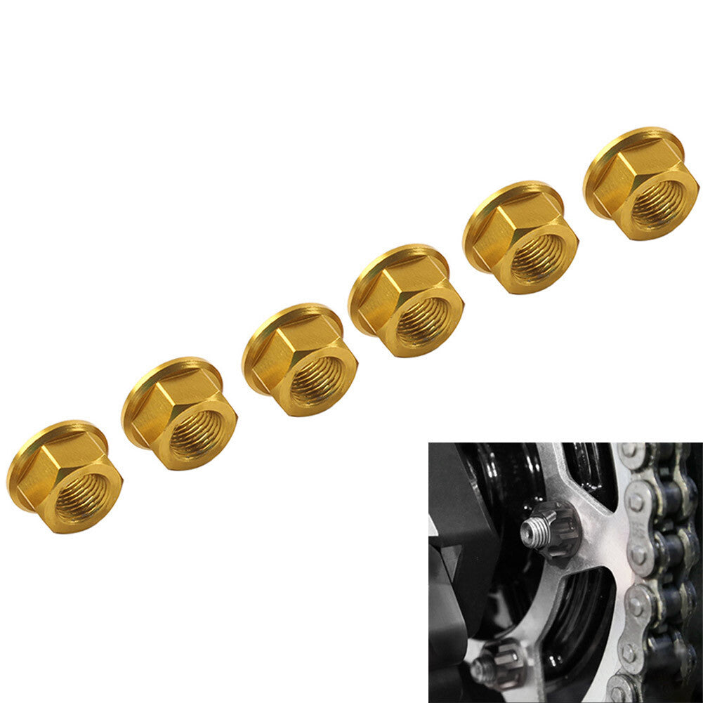 M10  1.0 Kettenradmuttern f¨¹r for Ducati Streetfighter Panigale V4 S Speciale Gold