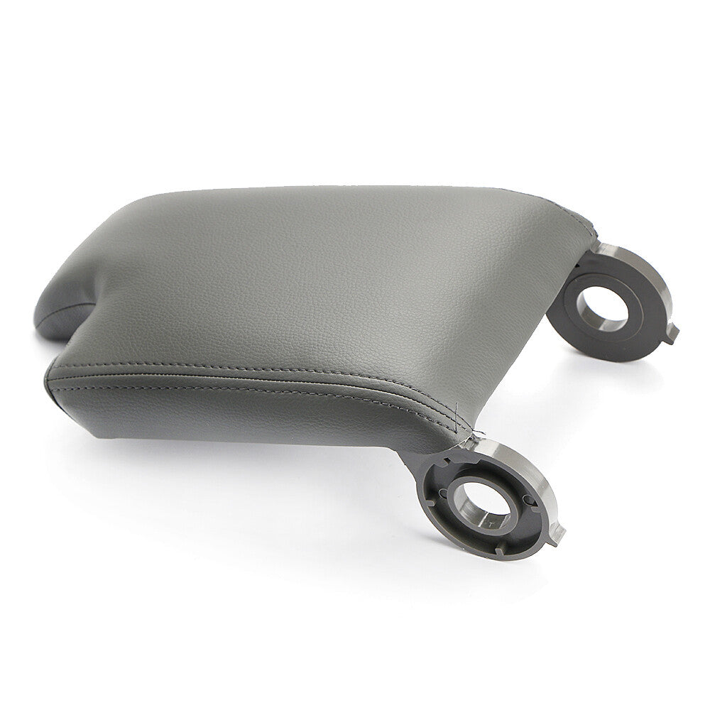 Armrest center console cover protective cover, leather gray, suitable for BMW E46 1999 - 2004