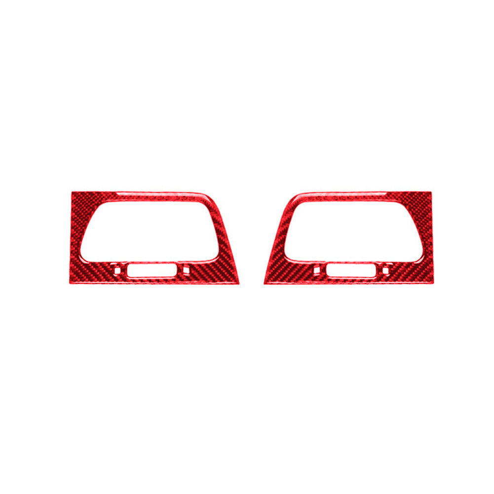 2X Red Carbon Fiber Side Air Vent Outlet Cover Trim for Honda CRV CR-V 2015-2016