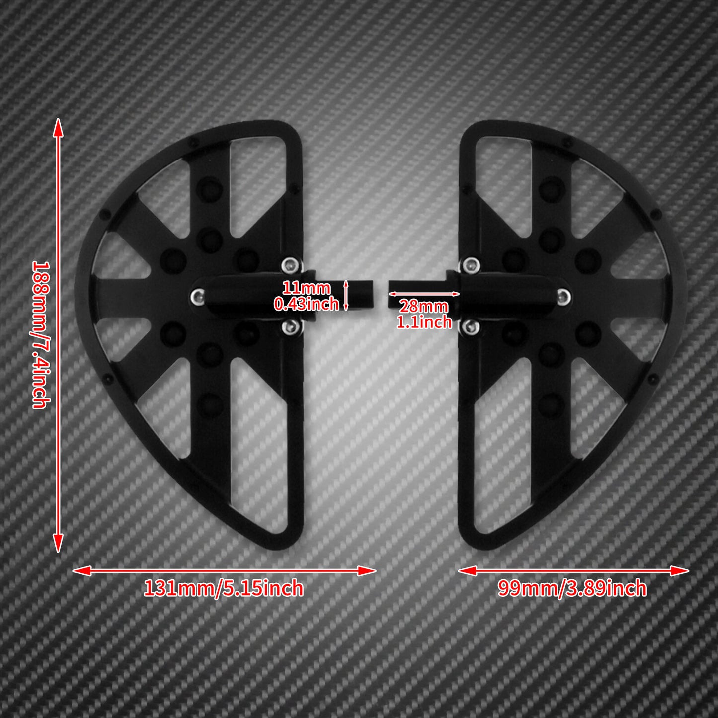 CNC Hollow Passenger Foot Peg Footrest Fit for Harley Touring Softail Dyna 2022