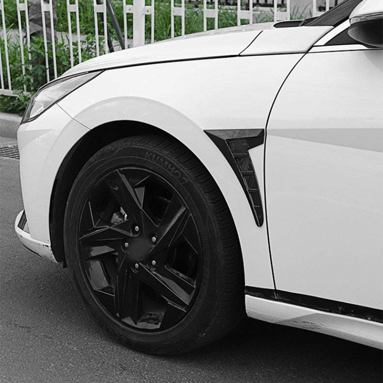 for Hyundai for Elantra 2021-2023 Carbon Fiber Side Door Fender Vent Air Wing Cover