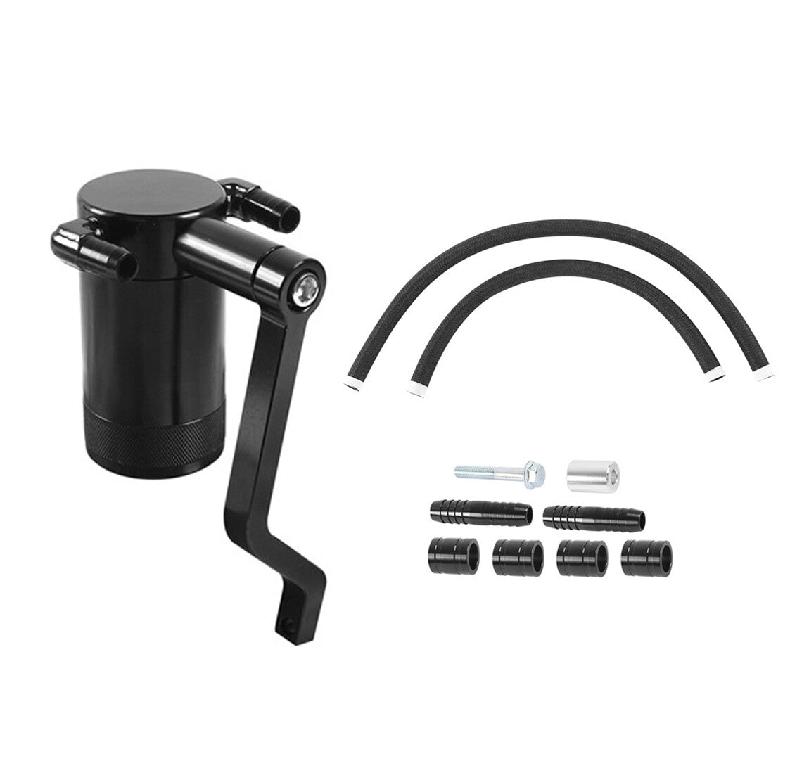 Black Catch Can with new HEMI Technology Z bracket for Scat Pack Shaker (2011-2021)