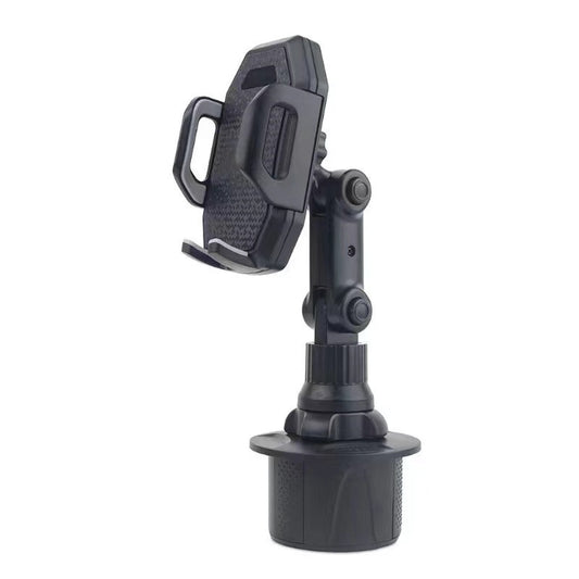 Black 360 Degree Car Cup Holder Mobile Phone Mount Adjustable Angle Stand Cradle