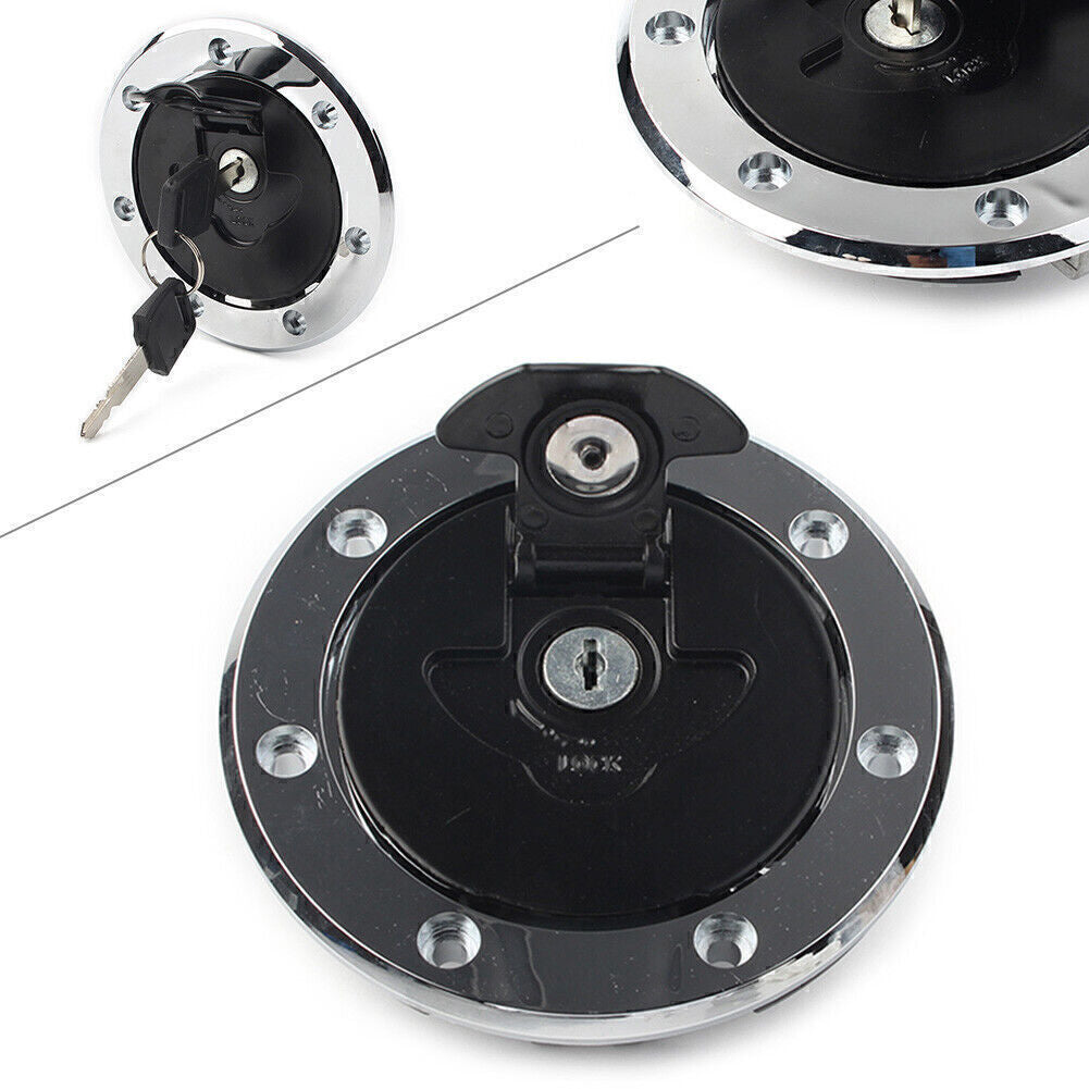 for Kawasaki ZX7R ZX-6R ZX-9R Aluminum Fuel Gas Tank Cap Cover Keys