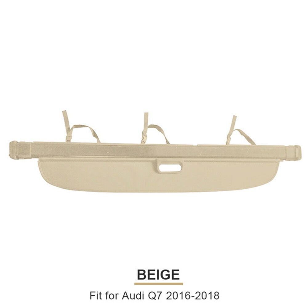 for Audi Q7 2016-2018 Beige Rear Trunk Cargo Security Shield Shade Cover Trim 1x