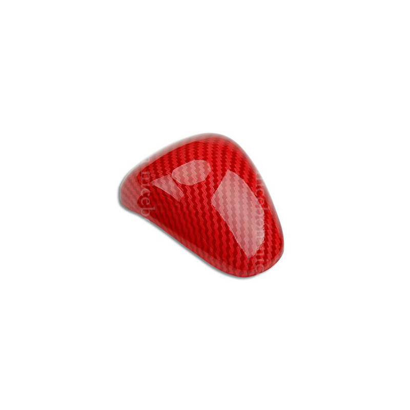 for Honda Accord 2014-2017 Red Carbon Fiber Car Gear Shift Knob Cover Head Trim