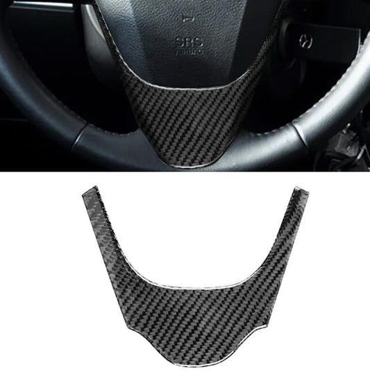 Stylish Carbon Fiber Steering Wheel Trim Elevates Your For Mazda3 2010-2013