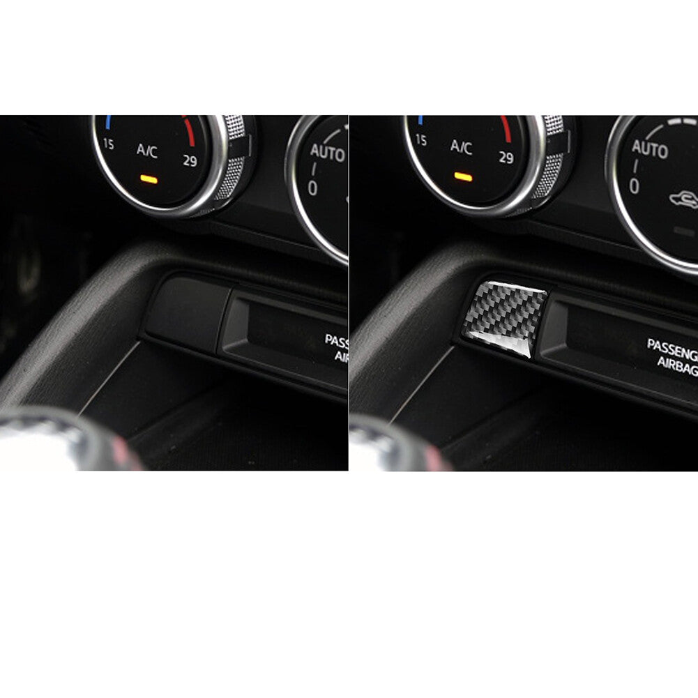 for Mazda MX-5 2016-2020 Carbon Fiber Interior Center Control Left Cover Trim