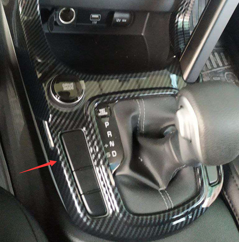 for Kia Seltos 2020-2023 Carbon Fiber Interior Gear Shift Panel Frame Cover Trim