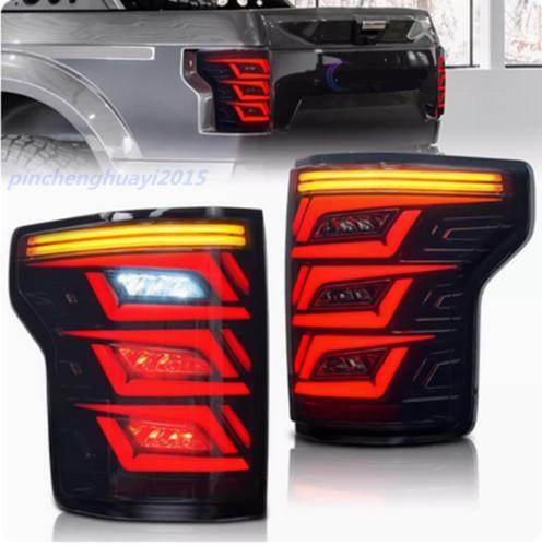 Smoke black LED taillights with dynamic signaling for Ford F-150 2015-2020