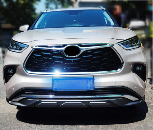 Black Primed Bumper Diffuser Spoiler Board for Toyota Highlander 2020-2023 Front