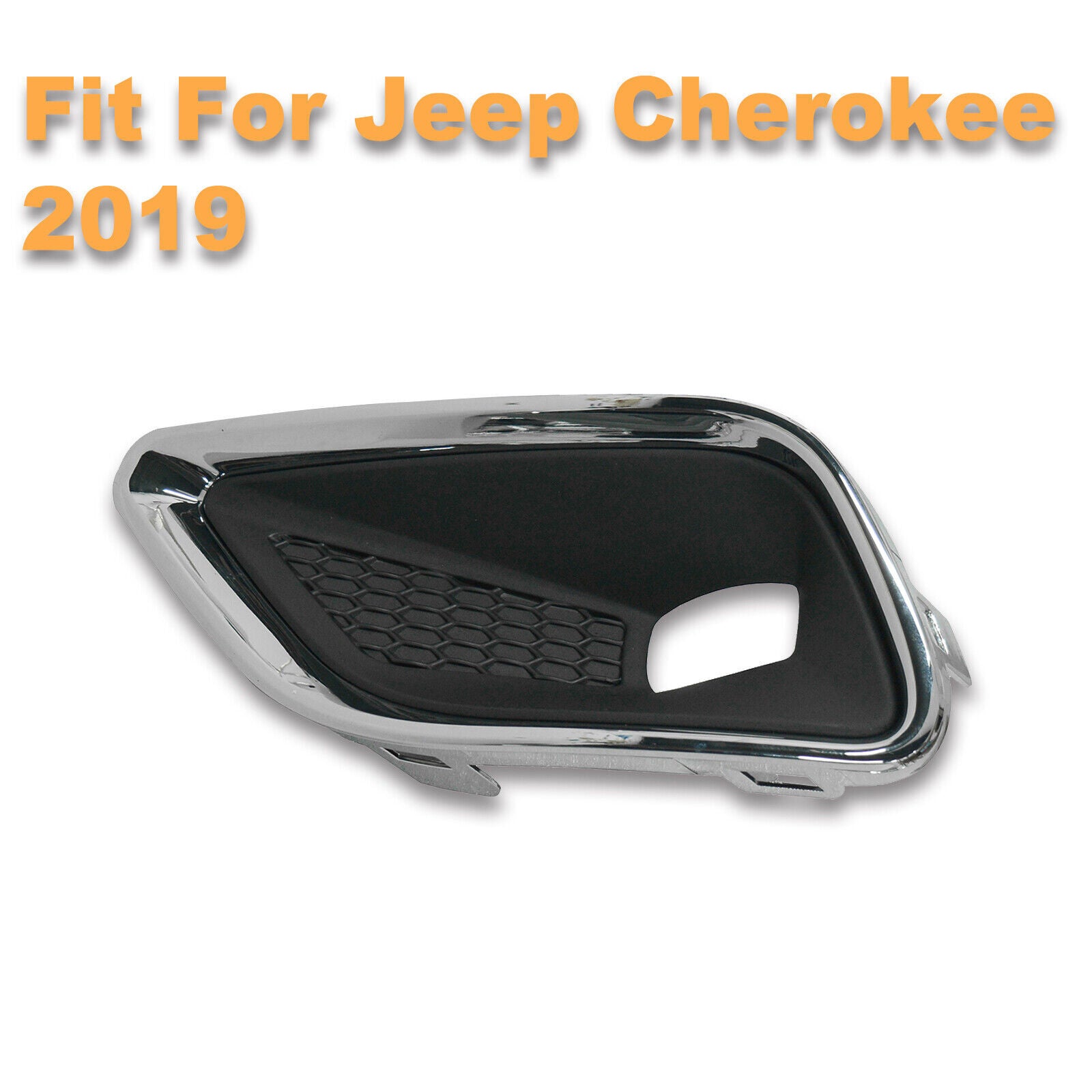 1Pcs Chrome Front Left Fog Light Cover Bezel Trim for Jeep Cherokee 2019-2020