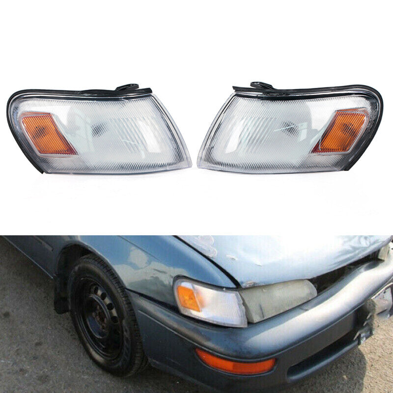 pair of side marker parking turn signal corner lights applicable to for Toyota for Corolla 1993-1997