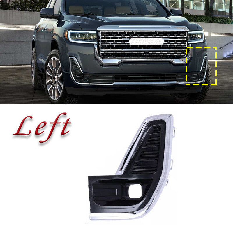 Left front bumper fog light grille cover for GimCiss Acadia 2020 2021 2022