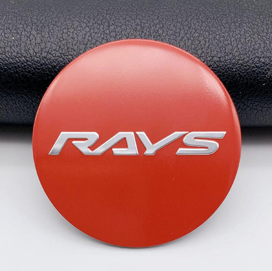 4-Piece Set of Light Red Edge Stickers, Wheel Center Stickers, and Rim Stickers 45mm