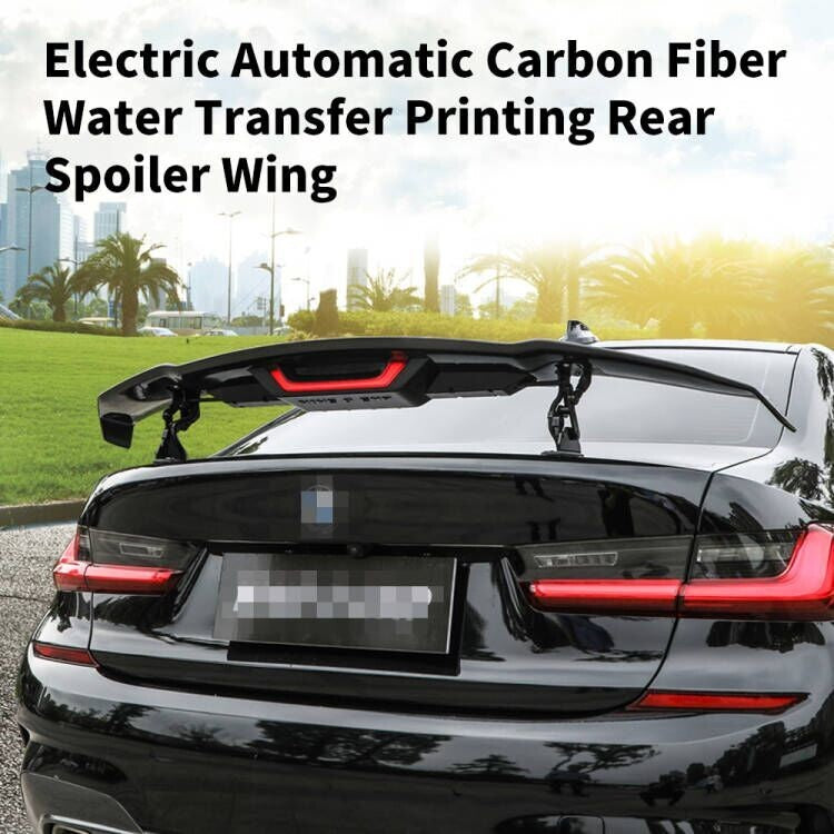 Electric Automatic Adjustable Carbon Fiber Water Transfer Rear Spoiler Wings
