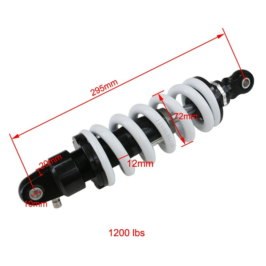 DNM 295 mm 11.6 inch rear shock for dirt pit bikes KLX110 CRF110 TTR110 1200 lbs