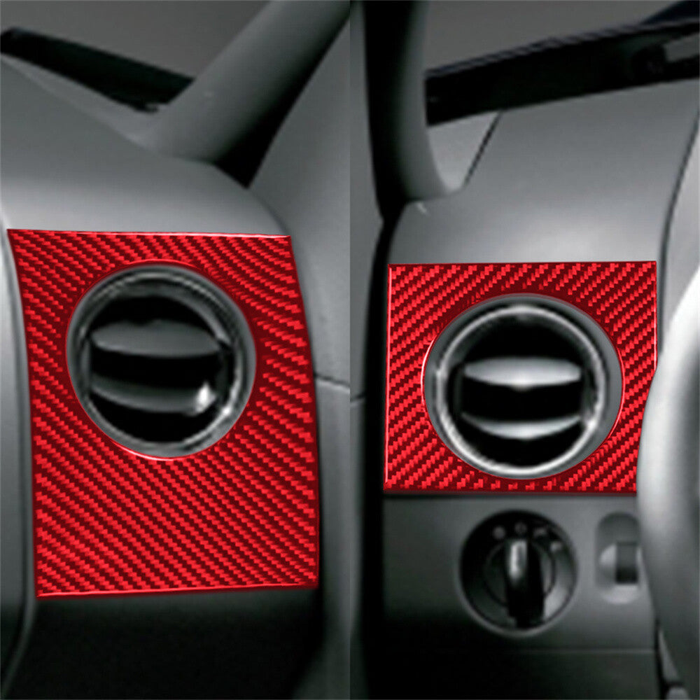 2¡ÁRed Carbon Fiber Side Air Vent Outlet Panel Cover for Ford F150 FX4 2004-2008
