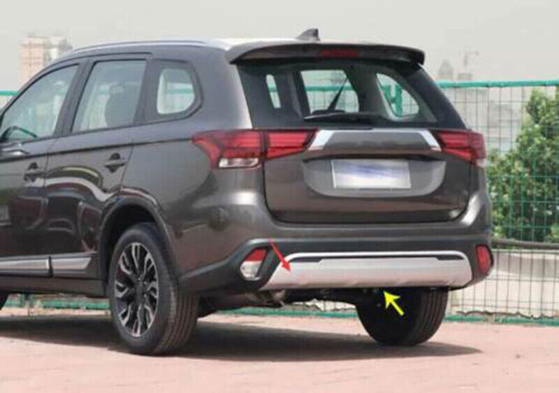 for Mitsubishi Outlander 19-20 Silver ABS Rear Bumper Lip Spoiler Splitter Guard