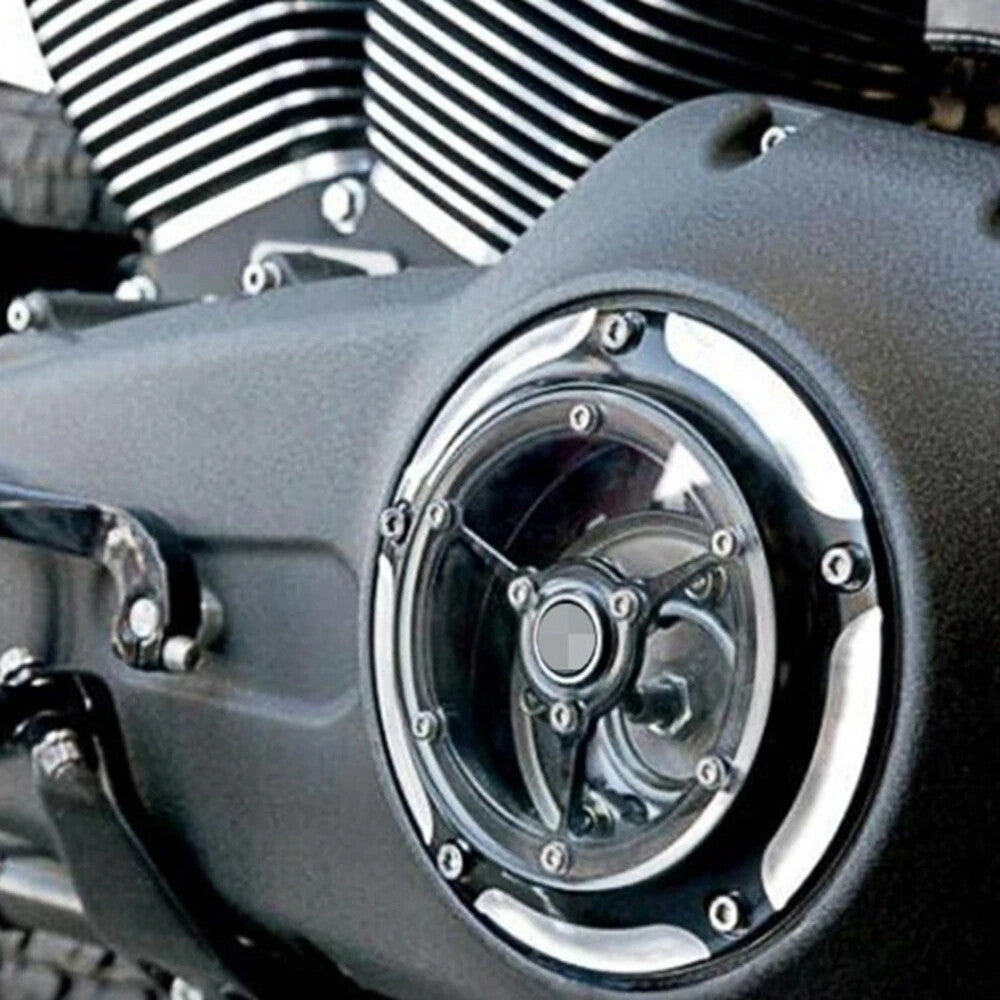 New for Harley Road King Electra Glide Softail FXS FXDL Black Chrome Derby Cover