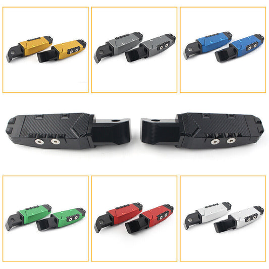 CNC Rear Passenger Footrests Foot Pegs Pedal Pads Fit for Yamaha FZ1 YZF R3