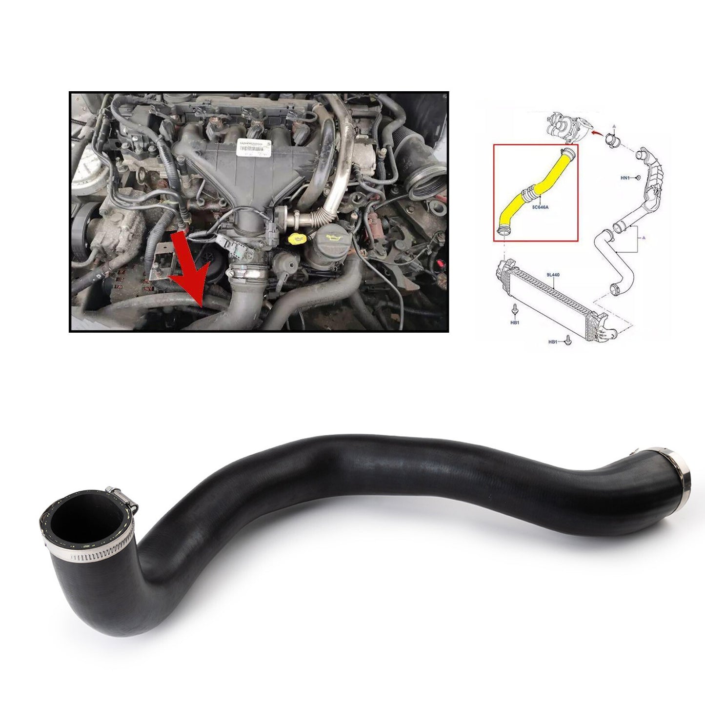 Suitable for Mitsubishi Outlander 2.2Di D 1505B318 1505A568 turbo intercooler hoses