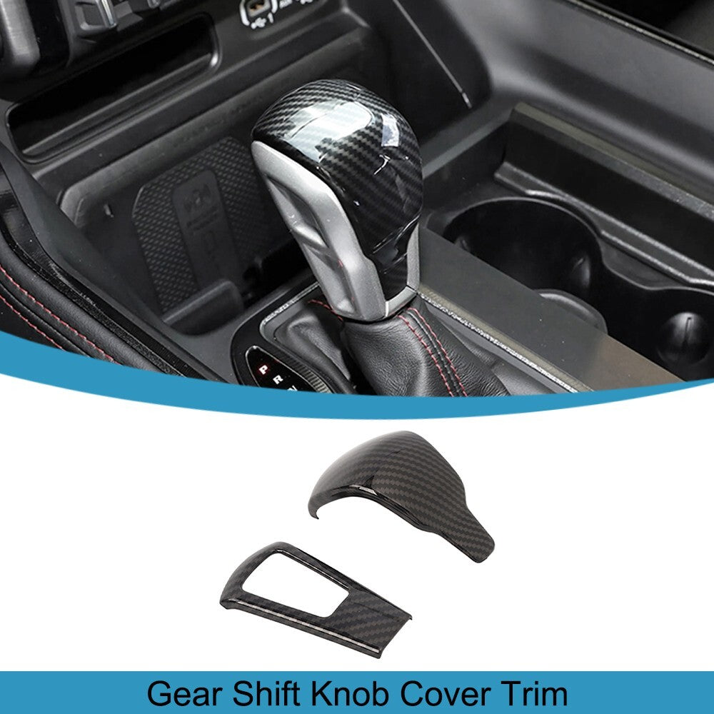 Carbon Console Gear Shift Knob Head Covers Trim for Dodge for Ram 1500 TRX 2018-2023