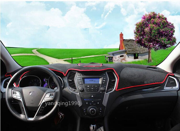 For 2016-18 for Hyundai Santa Fe Sport Dashboard Dash Mat Sun Cover Pad RedBlack 1X
