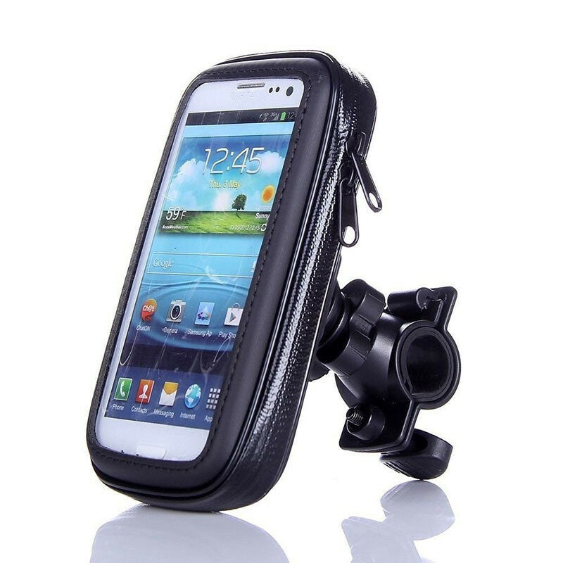 Motorcycle Mount Holder Case Sensitive Touch Screen Phone Waterproof Bag Black