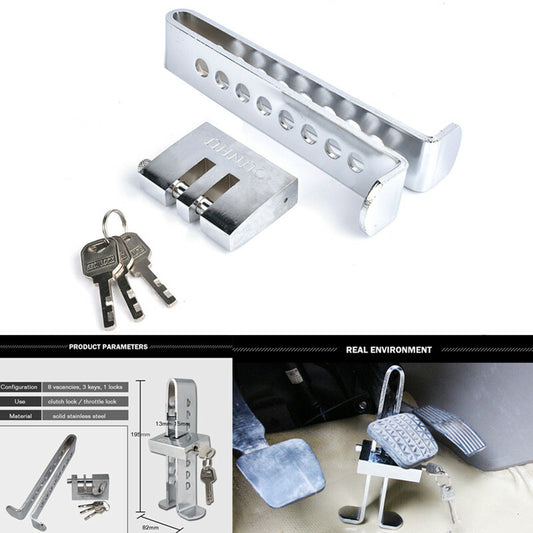 Car Anti-theft Device Clutch Brake Stainless Safety Accelerator Pedal Lock Tool