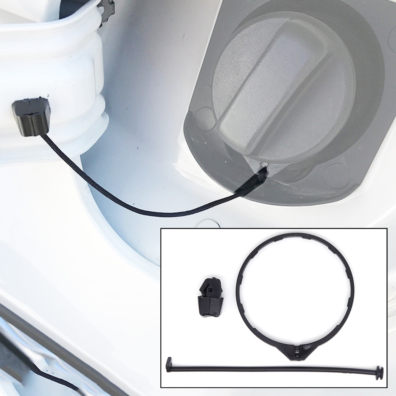 Fuel Tank Petrol Cap Filler Cord Tether Rope Ring Strap Band for Honda CR-V HR-V