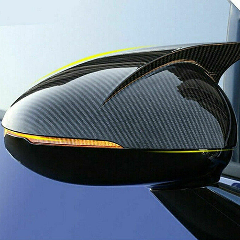 Carbon Fiber OX Horn Rear View Side Door Mirror Cap Cover for Kia K5 2021-2023