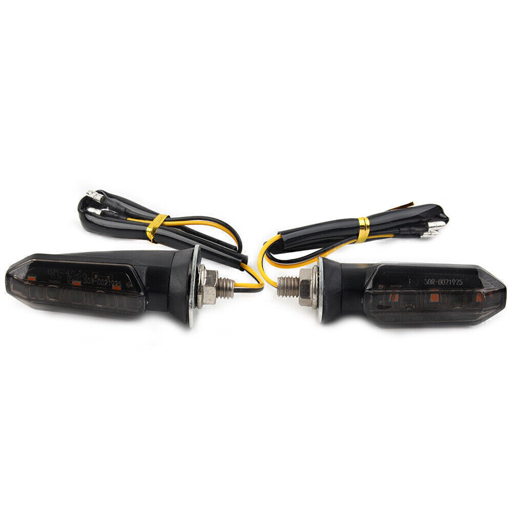 2X Universal LED Turn Signal Indicator Amber Blinker Light Lamp Smoke