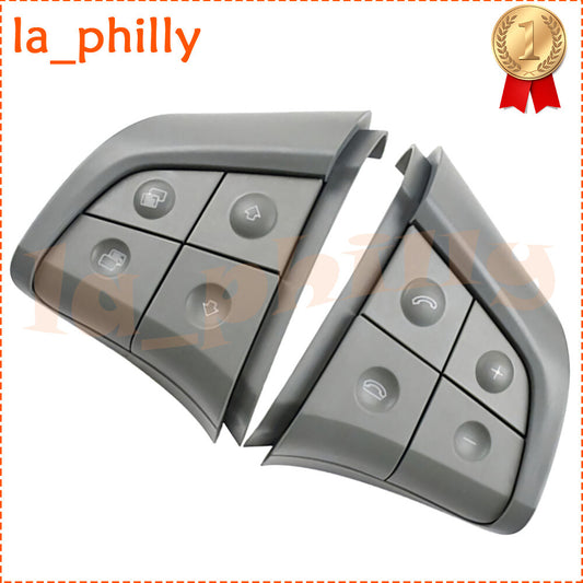 1 Pair Fit for Mercedes-Benz W164 W251 W245 Steering Wheel Switch 4 Button Gray