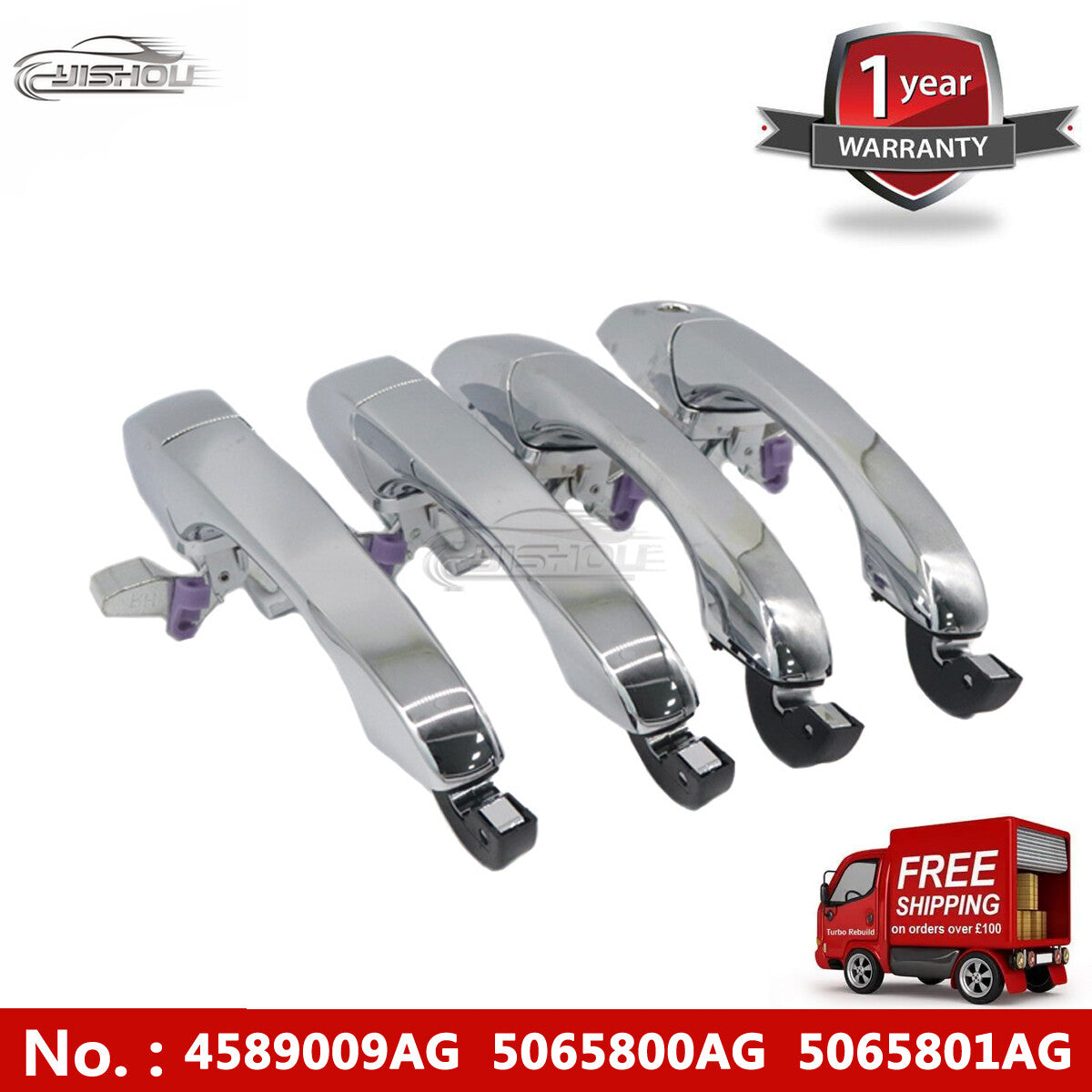 4-pack chrome door handles 5065801AG suitable for 2005-2010 for Chrysler 300 300C for Dodge Magnum