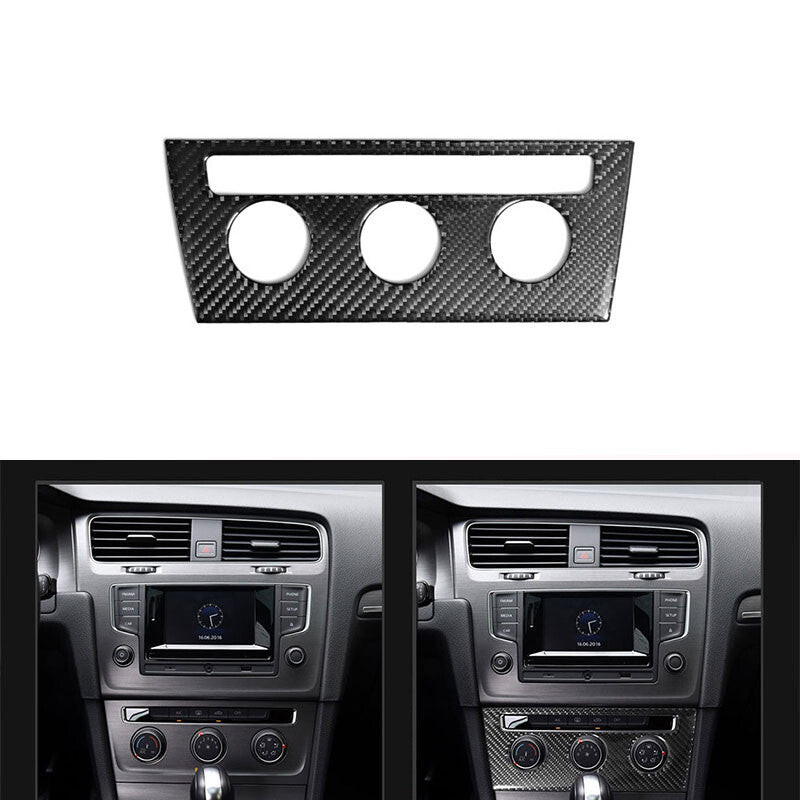 Carbon Fiber Conditioner Switch Trim Cover Type A for VW for Golf 7 2013-2017