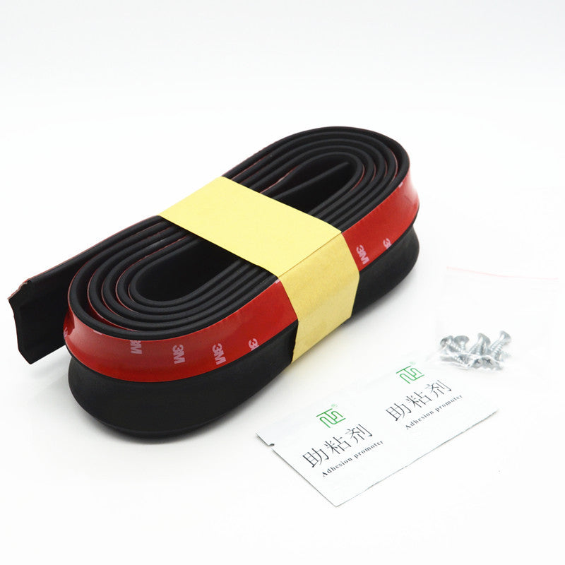 8.2ft Black Car Front Bumper Spoiler Lip Splitter Valance Chin Protector Kits