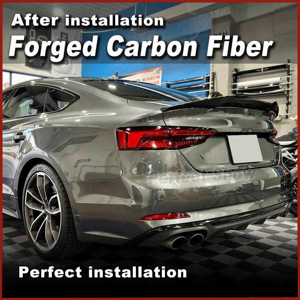 for Audi A5 Sline S5 4-Door 2017-2020 Forged Carbon Rear Spoiler Trunk Wing Lip