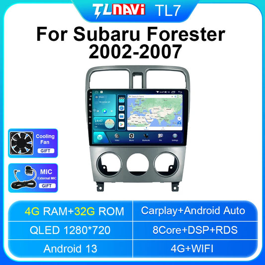 for Subaru for Forester 2002-2007 Android CarPlay Car Radio GPS Stereo Player Screen