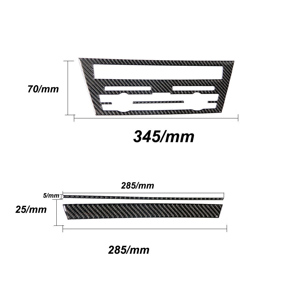 4Pcs Carbon Fiber CD Control Panel Cover Trim for BMW 6 Series F12 F13 2011-2018
