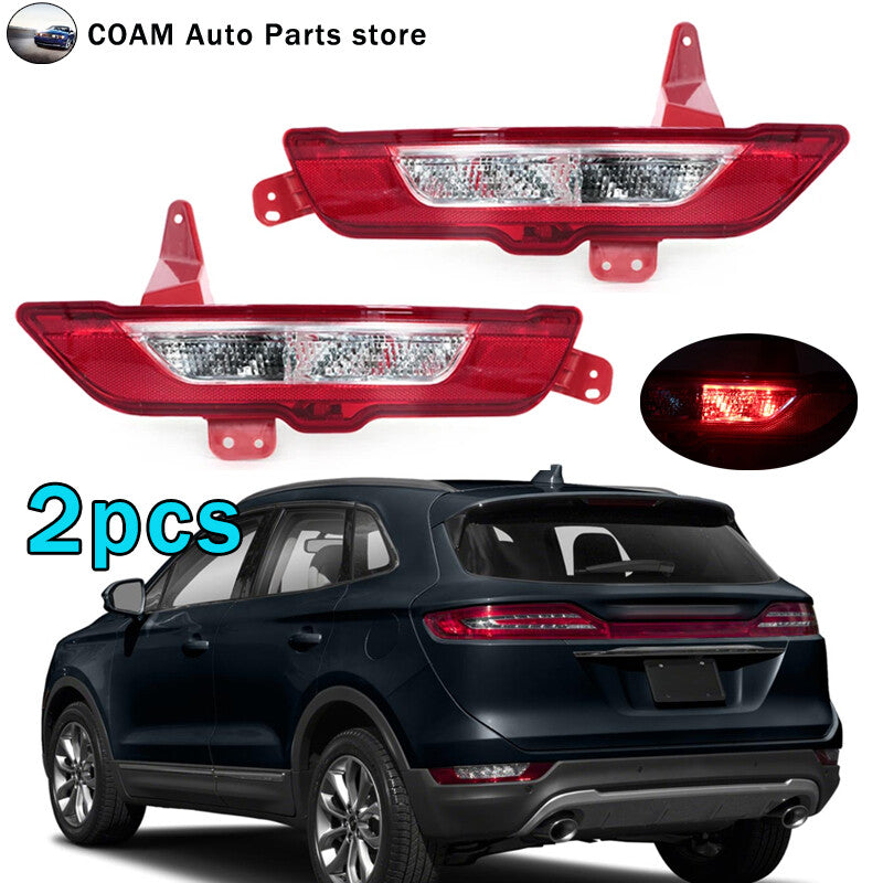 2-piece set of rear reflector lights, fog brakes, and turn signals for Lincoln MKC 2015-2019.