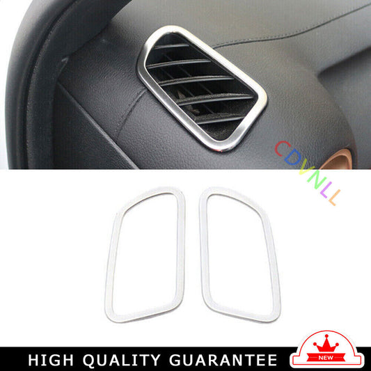 Instrument LR Air Outlet Vent Trim Fit for Kia K3 Forte 2019-22 Silver Titanium