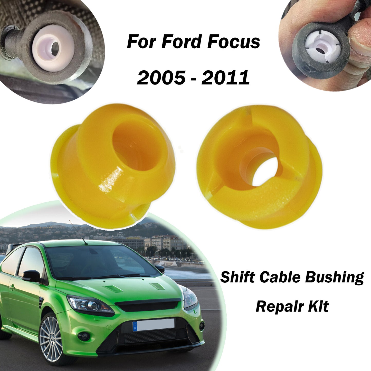 2Pcs for Ford Focus Automatic Gear Shifter Cable Bushing Repair Kit 2005- 2011