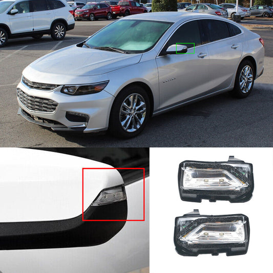 Pair LED Rearview Mirror Signal light for Chevrolet Malibu 2016 2017-2021