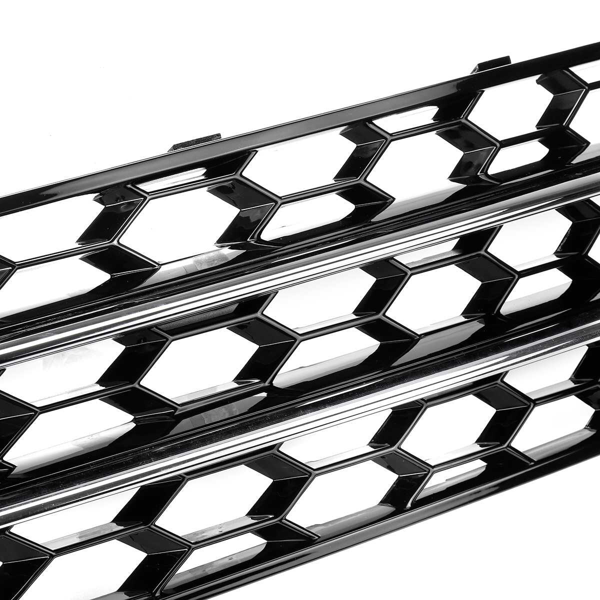 2-piece front fog light mesh grille honeycomb grill cover for Audi A6 C7 sedans 12-15
