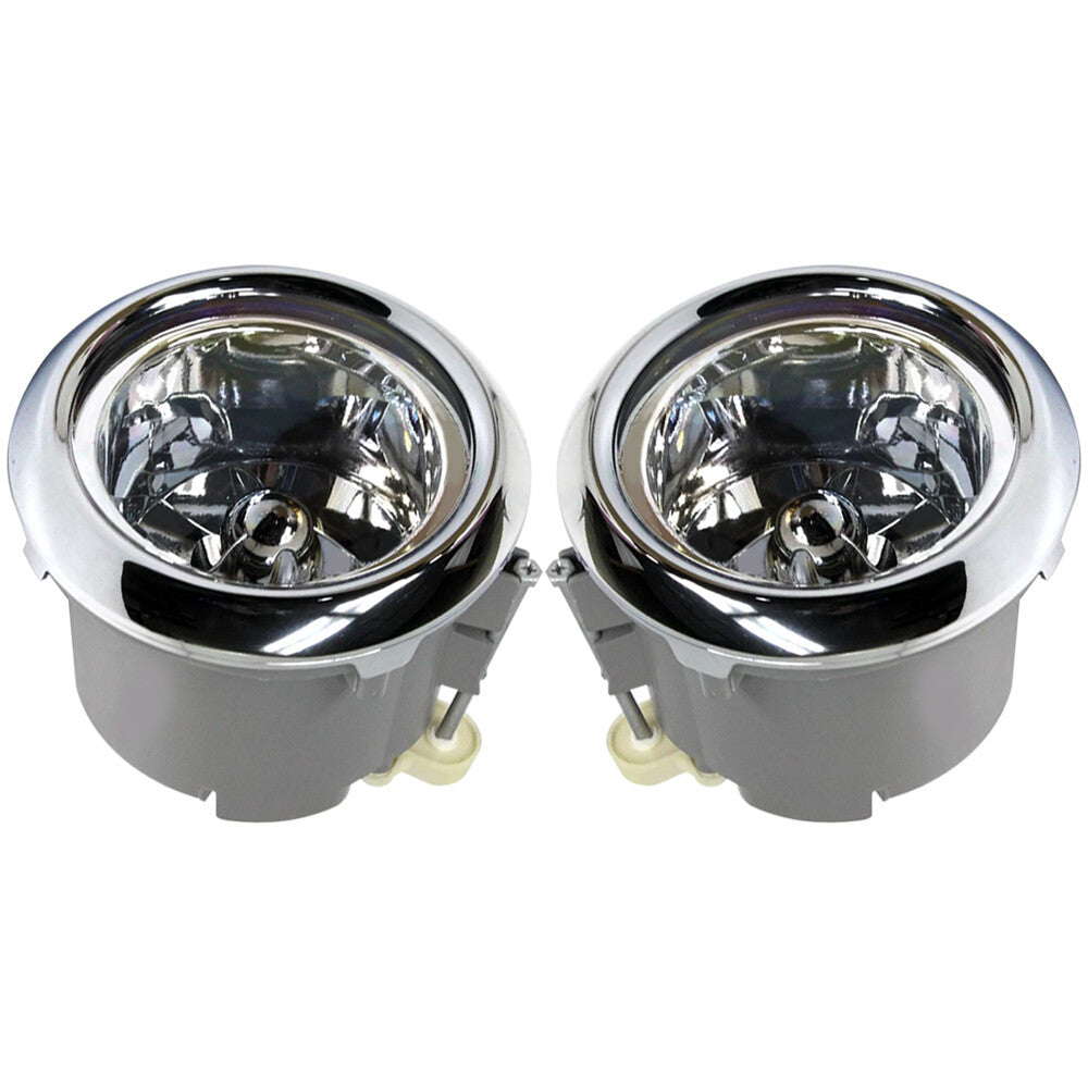 2Pcs For Santa Fe 2001-06 Left+Right Front Bumper Fog Light Chrome Replacement