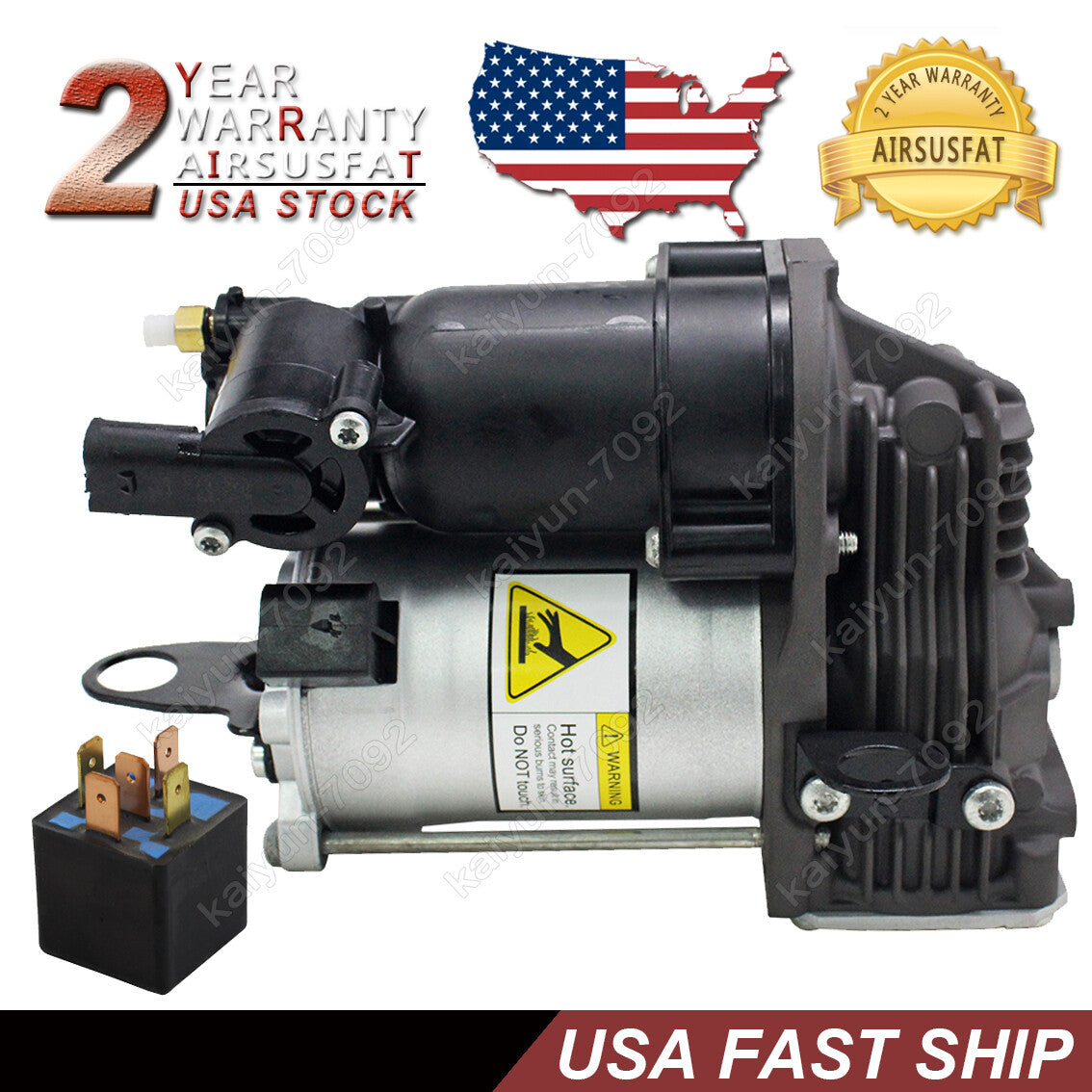 A1663200104 for Mercedes ML GL Class W166 X166 Air Suspension Compressor+Relay